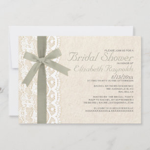 Invitations enes ivoire de Fête de la mariée d'arc