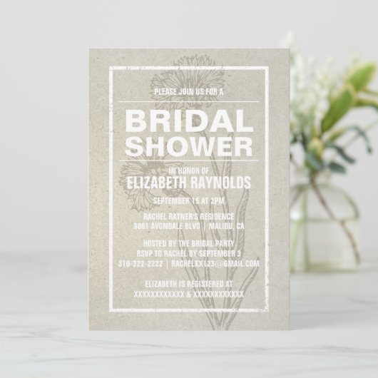 Invitations enes ivoire rustiques de Fête de la (Debout devant)