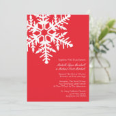 Invitations enormes de mariage de flocon de neige (Debout devant)
