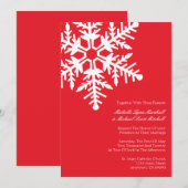 Invitations enormes de mariage de flocon de neige (Devant / Derrière)