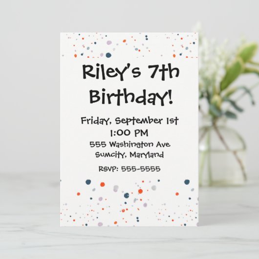 Invitations espiègles blanches et bleues rouges de (Debout devant)