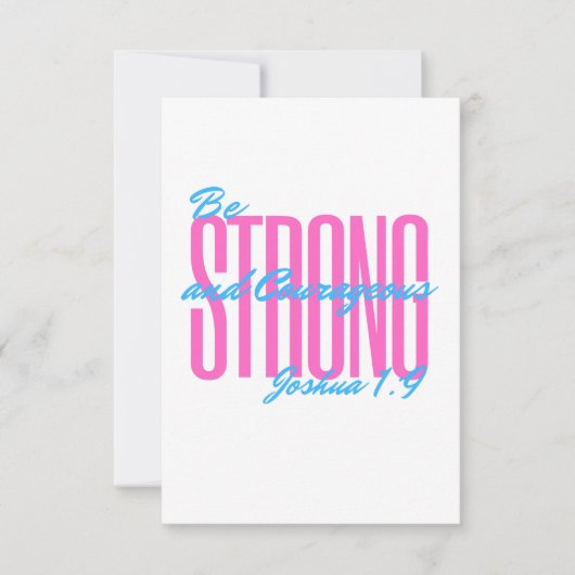 Invitations et Annonces Josué 1:9 (Devant)