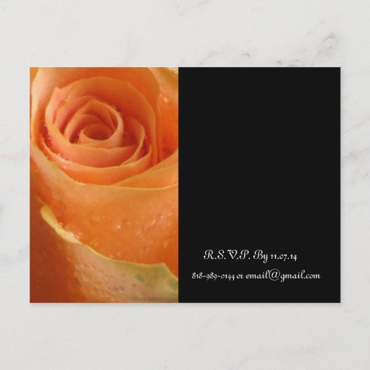 Invitations et faveurs de mariage rose (Dos)