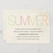 Invitations Été Été Été (Devant / Derrière)