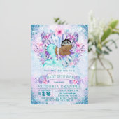 Invitations Ethnique De Douche De Bébé De Sirène (Debout devant)