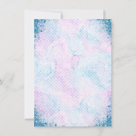 Invitations Ethnique De Douche De Bébé De Sirène (Dos)