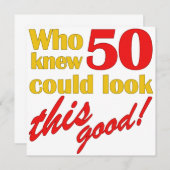 Invitations exceptionnelles à la fête du 50e anniv (Devant / Derrière)