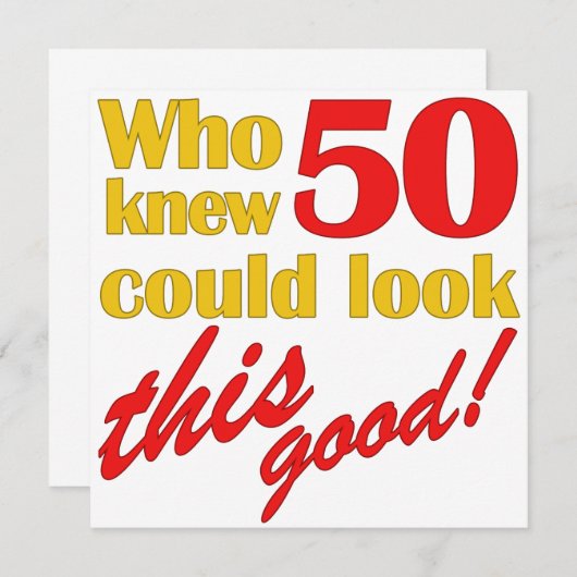 Invitations exceptionnelles à la fête du 50e anniv (Devant / Derrière)