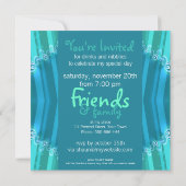 Invitations Exotic Blue Mint Girls Boudoir Party (Dos)