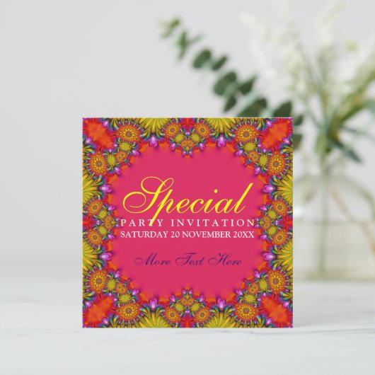 Invitations Exotic Tribal Fruity Party (Debout devant)