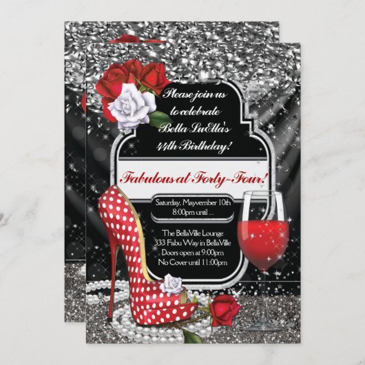 Invitations fabuleuses et Flirty de partie (Devant / Derrière)