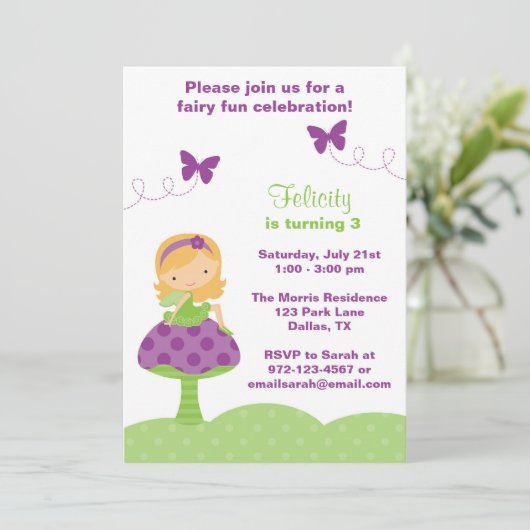 Invitations Fairy Cute (Debout devant)