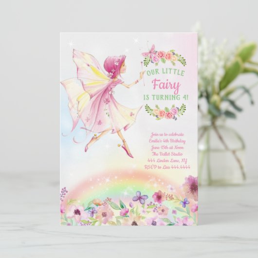 Invitations Fairy Fairy (Debout devant)