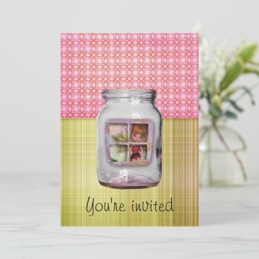 Invitations Fairy Jar House (Debout devant)