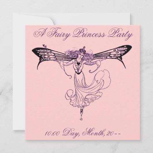 Invitations Fairy Princess Party (Devant)