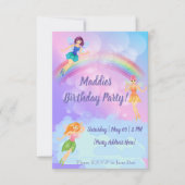 Invitations Fairy Rainbow Birthday (Devant)