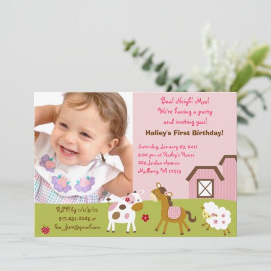 Invitations faites sur commande d'anniversaire de (Debout devant)