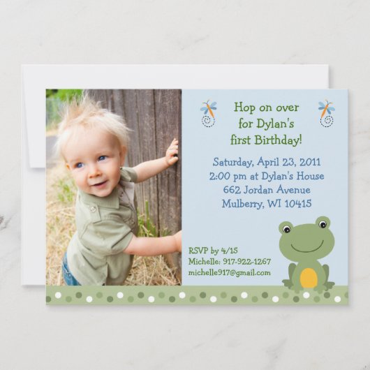 Invitations faites sur commande d'anniversaire de (Devant)