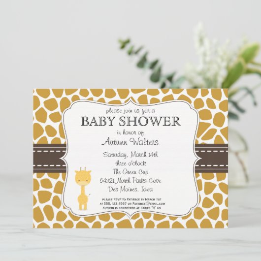 Invitations faites sur commande de baby shower de (Debout devant)