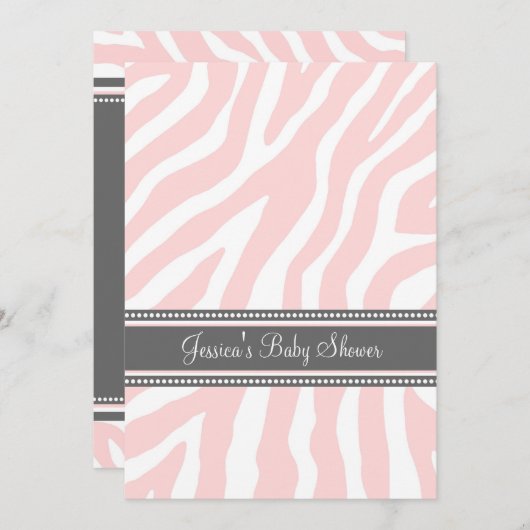 Invitations faites sur commande de baby shower de (Devant / Derrière)