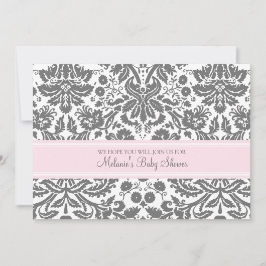 Invitations faites sur commande de baby shower de (Devant)