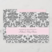 Invitations faites sur commande de baby shower de (Devant / Derrière)