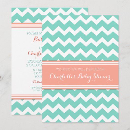 Invitations faites sur commande de corail (Devant / Derrière)