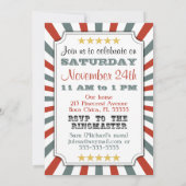 Invitations faites sur commande de fête (Dos)