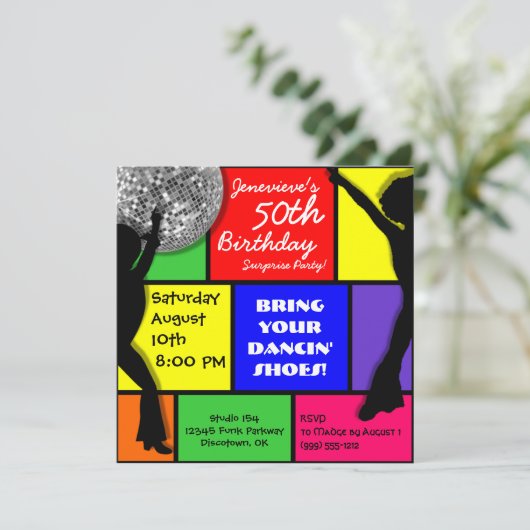 Invitations faites sur commande de fête (Debout devant)