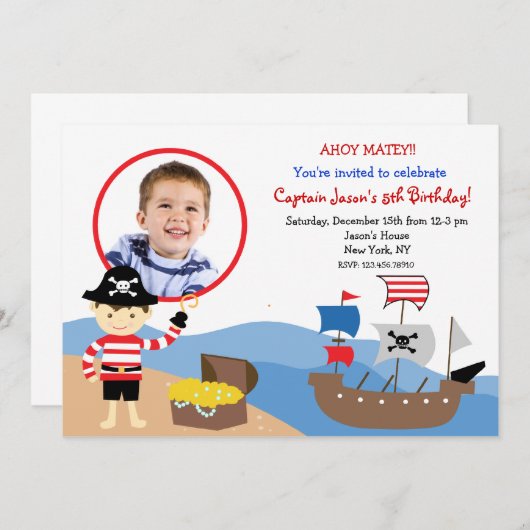 Invitations faites sur commande de fête (Devant / Derrière)