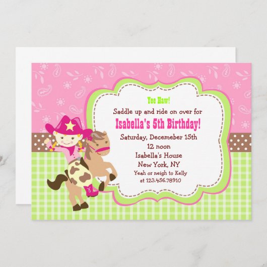 Invitations faites sur commande de fête (Devant / Derrière)