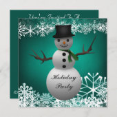 Invitations faites sur commande de fête de Noël (Devant / Derrière)