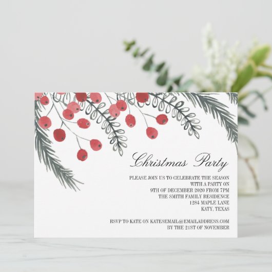 Invitations faites sur commande de fête de Noël (Debout devant)