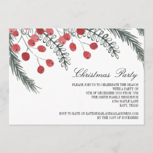 Invitations faites sur commande de fête de Noël