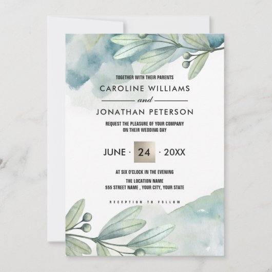 Invitations faites sur commande de mariage (Devant)