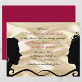 Invitations faites sur commande de mariage de (Devant / Derrière)