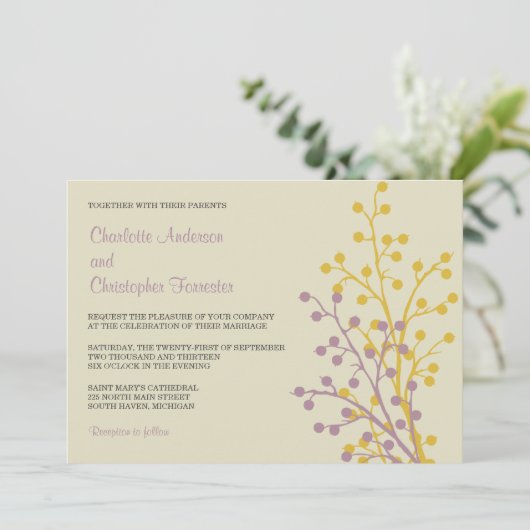 Invitations faites sur commande de mariage de (Debout devant)