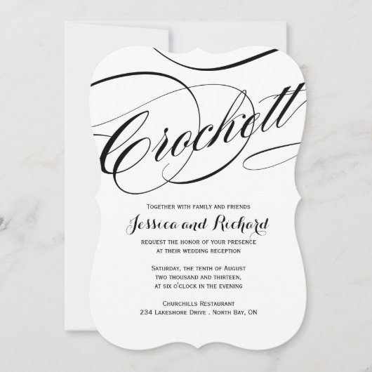 Invitations faites sur commande de mariage de (Devant)