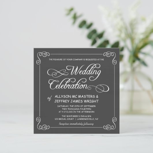 Invitations faites sur commande de mariage de (Debout devant)