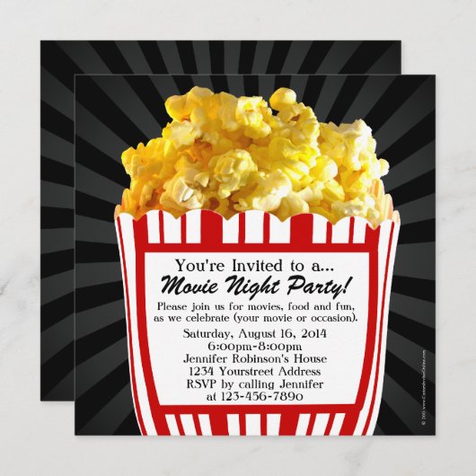 Invitations faites sur commande de partie de maïs (Devant / Derrière)