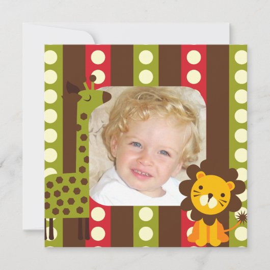 Invitations faites sur commande de safari de photo (Devant)