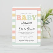 Invitations faites sur commande en pastel de baby (Debout devant)