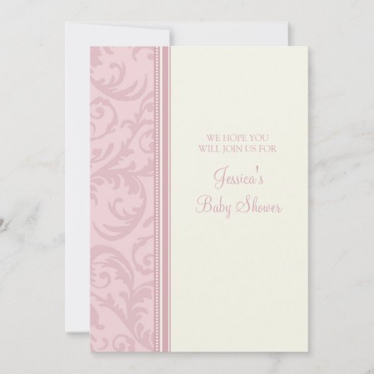 Invitations faites sur commande florales de baby (Devant)