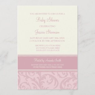 Invitations faites sur commande florales de baby