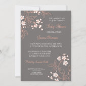 Invitations faites sur commande florales grises de (Dos)