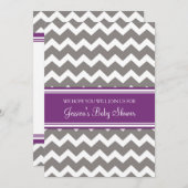 Invitations faites sur commande grises pourpres de (Devant / Derrière)