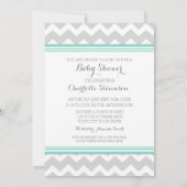 Invitations faites sur commande grises turquoises (Dos)