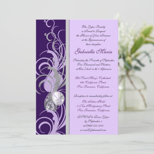 Invitations faites sur commande pourpres et (Debout devant)