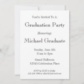 Invitations faites sur commande rayées grises (Dos)