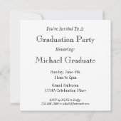 Invitations faites sur commande rayées grises (Dos)